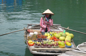 Fruit Vendor at Halong Bay
